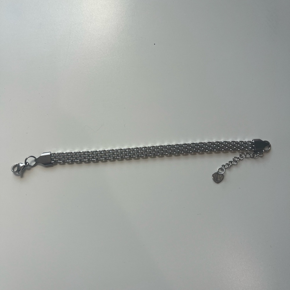 Sterling-Style Silver Multi-Chain Bracelet